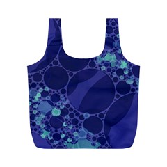 Purple Turquoise Abstract Reusable Bag (m)