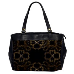 Golden Skulls Oversize Office Handbag (one Side) by OCDesignss