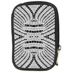 Insane Black&white Textured  Compact Camera Leather Case by OCDesignss