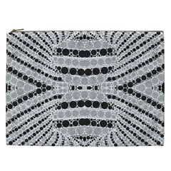 Insane Black&white Textured  Cosmetic Bag (xxl) by OCDesignss