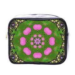 Pink Spearmint Bubble Gum  Mini Travel Toiletry Bag (one Side) by OCDesignss