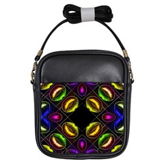 Sassy Neon Lips  Girl s Sling Bag by OCDesignss