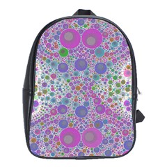 Pink Purple Abstract  School Bag (xl) by OCDesignss