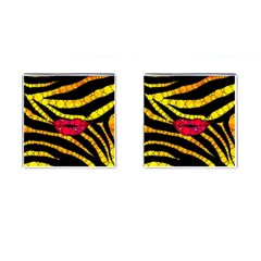 Mouthy Zebra  Cufflinks (Square)