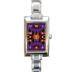 Funky Zebra  Rectangular Italian Charm Watch by OCDesignss