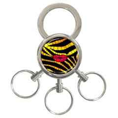 Mouthy Zebra  3-Ring Key Chain