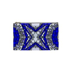 Flashy Bling Blue Silver  Cosmetic Bag (small)