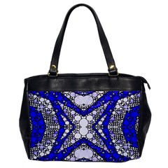 Flashy Bling Blue Silver  Oversize Office Handbag (one Side)