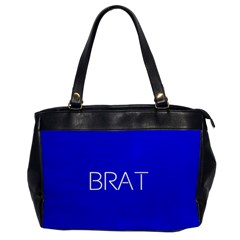 Brat Blue Oversize Office Handbag (one Side) by OCDesignss