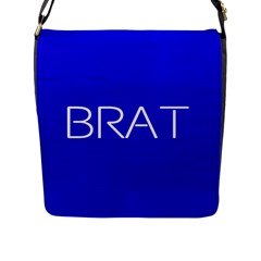 Brat Blue Flap Closure Messenger Bag (large) by OCDesignss