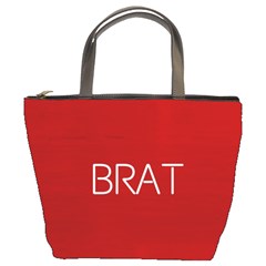 Brat Red Bucket Handbag by OCDesignss