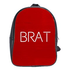 Brat Red School Bag (large) by OCDesignss