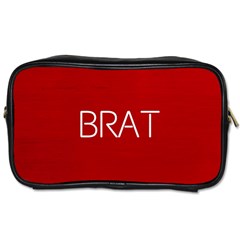 Brat Red Travel Toiletry Bag (one Side) by OCDesignss