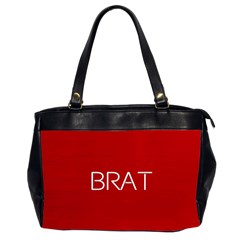 Brat Red Oversize Office Handbag (two Sides) by OCDesignss