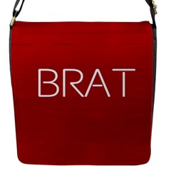 Brat Red Flap Closure Messenger Bag (small) by OCDesignss