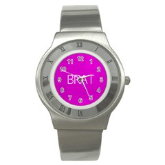 Brat Pink Stainless Steel Watch (Slim)