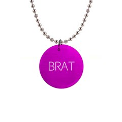 Brat Pink Button Necklace