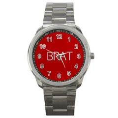 Brat Red Sport Metal Watch by OCDesignss