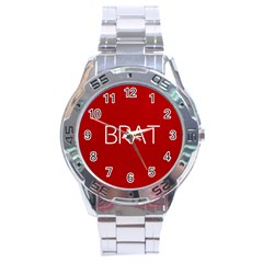 Brat Red Stainless Steel Watch by OCDesignss