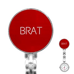 Brat Red Stainless Steel Nurses Watch by OCDesignss