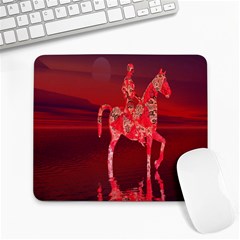 Riding At Dusk Large Mouse Pad (rectangle) by icarusismartdesigns