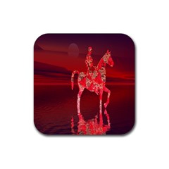 Riding At Dusk Drink Coaster (square) by icarusismartdesigns