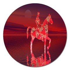 Riding At Dusk Magnet 5  (round) by icarusismartdesigns