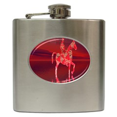 Riding At Dusk Hip Flask by icarusismartdesigns