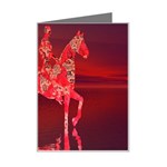 Riding At Dusk Mini Greeting Card Left