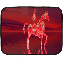 Riding At Dusk Mini Fleece Blanket (two Sided) by icarusismartdesigns