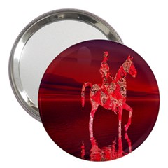 Riding At Dusk 3  Handbag Mirror by icarusismartdesigns