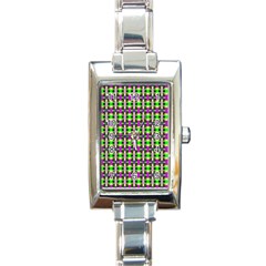 Pattern Rectangular Italian Charm Watch by Siebenhuehner