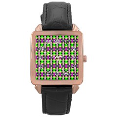 Pattern Rose Gold Leather Watch  by Siebenhuehner