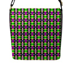 Pattern Flap Closure Messenger Bag (large) by Siebenhuehner