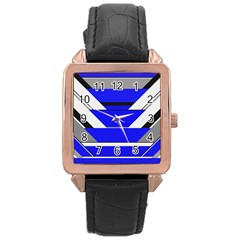 Pattern Rose Gold Leather Watch  by Siebenhuehner