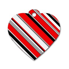 Pattern Dog Tag Heart (two Sided) by Siebenhuehner