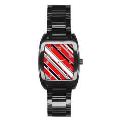 Pattern Stainless Steel Barrel Watch by Siebenhuehner