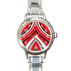 Pattern Round Italian Charm Watch by Siebenhuehner