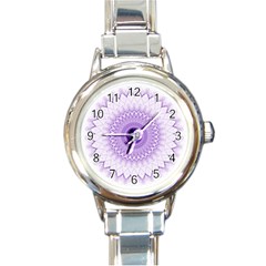 Mandala Round Italian Charm Watch by Siebenhuehner