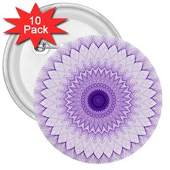 Mandala 3  Button (10 Pack)