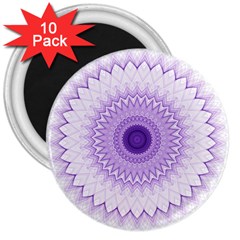 Mandala 3  Button Magnet (10 Pack) by Siebenhuehner