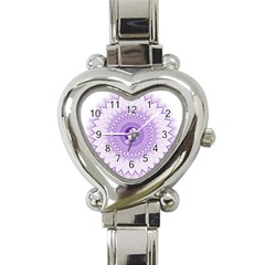 Mandala Heart Italian Charm Watch  by Siebenhuehner