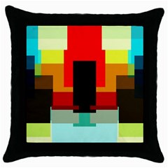 Pattern Black Throw Pillow Case by Siebenhuehner