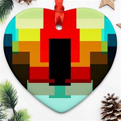 Pattern Heart Ornament (two Sides)