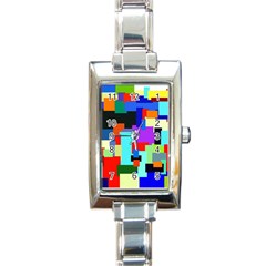 Pattern Rectangular Italian Charm Watch