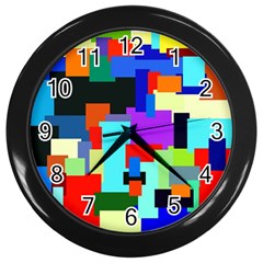 Pattern Wall Clock (black)