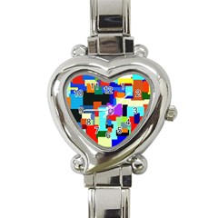 Pattern Heart Italian Charm Watch  by Siebenhuehner