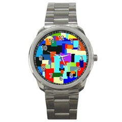 Pattern Sport Metal Watch by Siebenhuehner