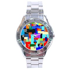 Pattern Stainless Steel Watch by Siebenhuehner