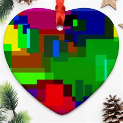 Pattern Heart Ornament (two Sides)